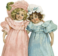 El azul y el rosa para los bebés