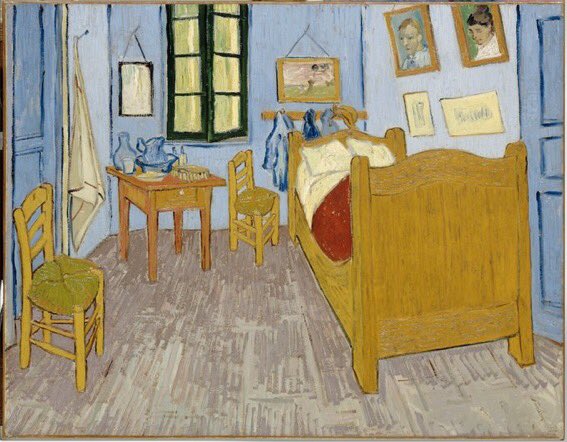 La recámara de Van Gogh en Arlés, 1889.