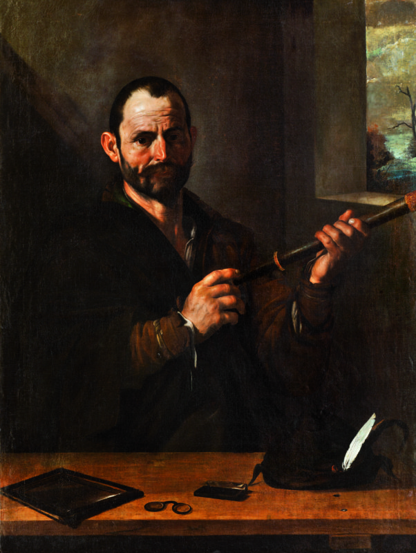 José de Ribera "el Españoleto", La vista (perteneciente a la serie Los Cinco Sentidos), ca. 1615-1616