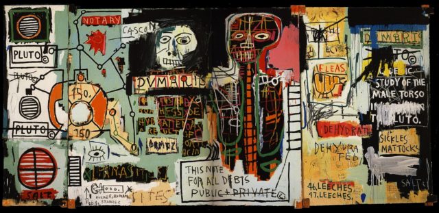 Una saturada obra de arte pop de Jean Michel Basquiat 