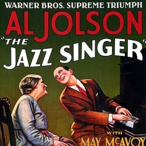 Imagen que representa al cine sonoro con la película "el cantante de Jazz"