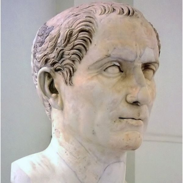 Busto de Julio Cesar. Emperador que se vio envuelto en múltiples escándalos sexuales. 